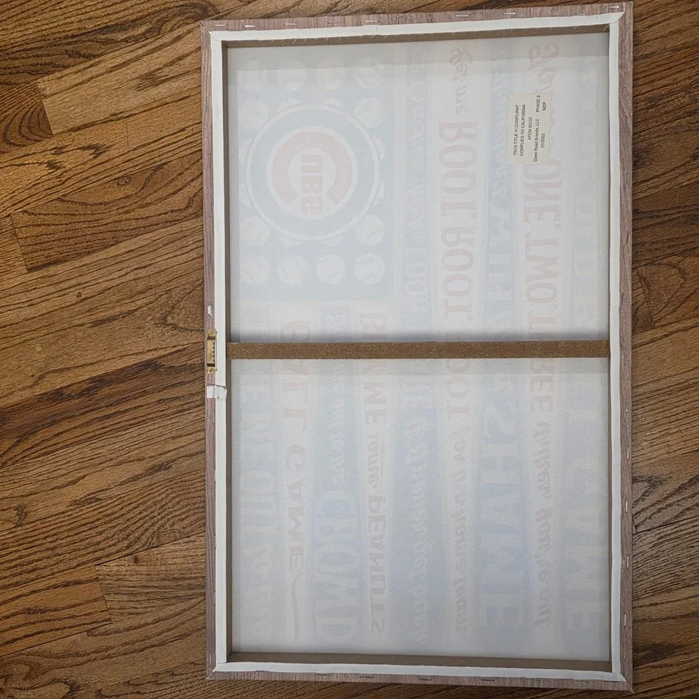 Chicago Cubs Take Me Out to the Ball Game Canvas Wall Art Open Road Brands 24x14